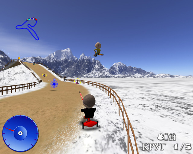 Скриншот к мини игре Трехколесники
